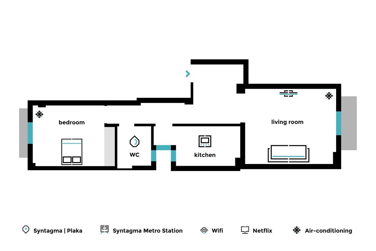 Sleek Flat In Central Syntagma By Upstreet Ateny Zewnętrze zdjęcie